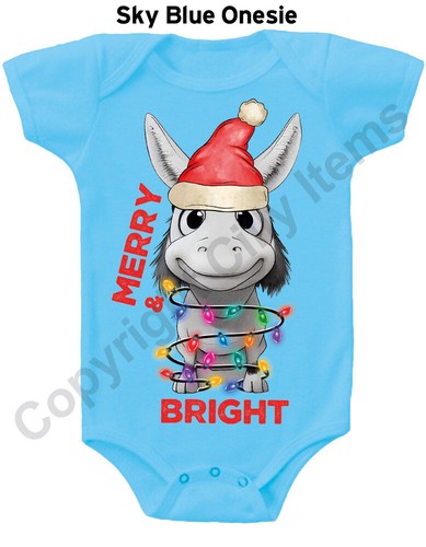A Donkey Christmas Gerber® Onesie® Cute Baby Shower Gift - Picture 10 of 13