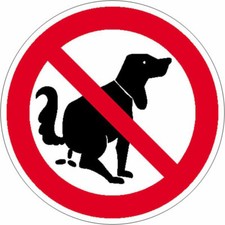 Verbotsschild Hier kein Hundeklo / Alu / Aufkleber / Schild Hundekot