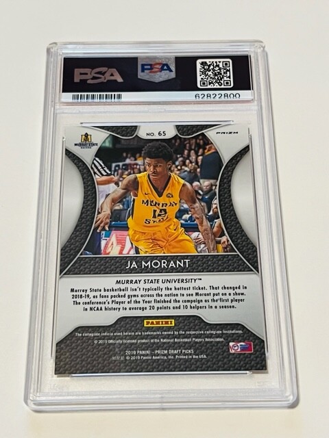 Ja Morant Rookie RC 2019 Prizm SNAKE SKIN PSA 9 Gem #65 snakeskin