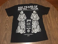 650 Years Of Metal 2009 Tour Medium T Shirt Amsterdam The Cave Rock Club