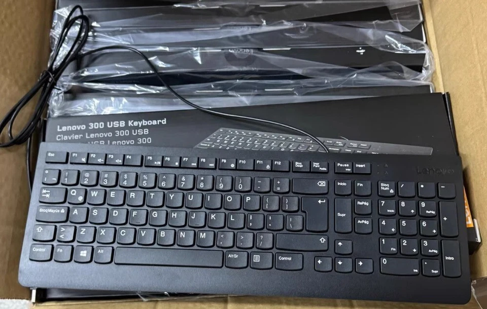 Original Lenovo 300 USB Keyboard Spanish Layout Wired Keyboard for Lenovo SK8823 - Image 3 of 4