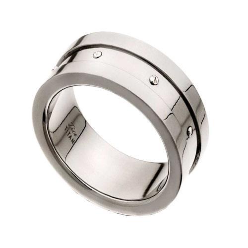 Screws Design Wedding Band Engagement Titanium Ring Men's Fashion Jewelry Size 7-image