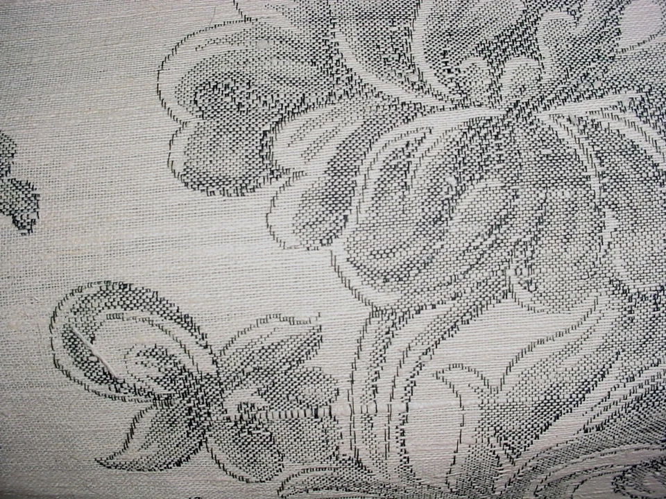 Tela de tapicería negra carbón 7-7/8Y Scalamandre 00051248 Arles GW Foto 3 de 4