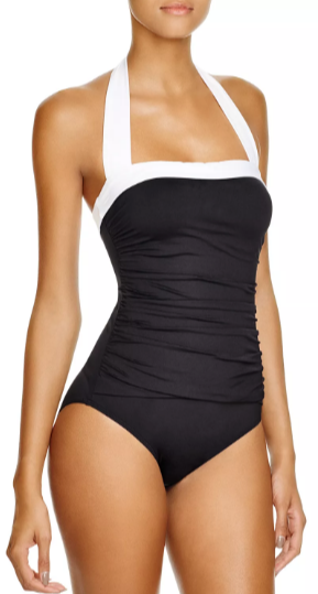 Lauren Ralph Lauren Black Maillot One Piece Swimsuit L17143 Size 6