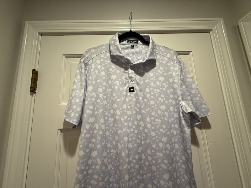 Bad Birdie Men’s Lightweight short sleeve golf polo shirt colorful size M EUC