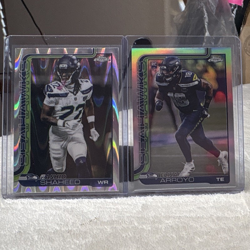 Topps Chrome 2025 Seattle Seahawks Shaheed & Arroyo Rookie 2-Card