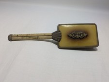 Antique Celluloid Vanity Hair Brush w/ Brass Filigree   Art Nouveau c.1910  1920