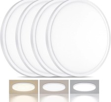 4 Pack 24W LED Flush Mount Ceiling Light Ultra Thin Round White 3000k/4000/6500K
