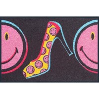 Waschbare FußMatte Smiley - Shoes - Ca 50 X 75 Cm FußAbstreifer Wash+Dry