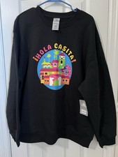 Suéter Parques Disney Adulto XL Negro Encanto Hola Casita Cuello Redondo Nuevo con Etiquetas