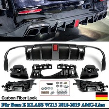 Für Mercedes E Klasse W213 S213 Limo Bs Optik Heckdiffusor Endrohre Carbon Color Für Mercedes E Klasse W213 S213 Limo Bs Optik Heckdiffusor Endrohre Carbon Color