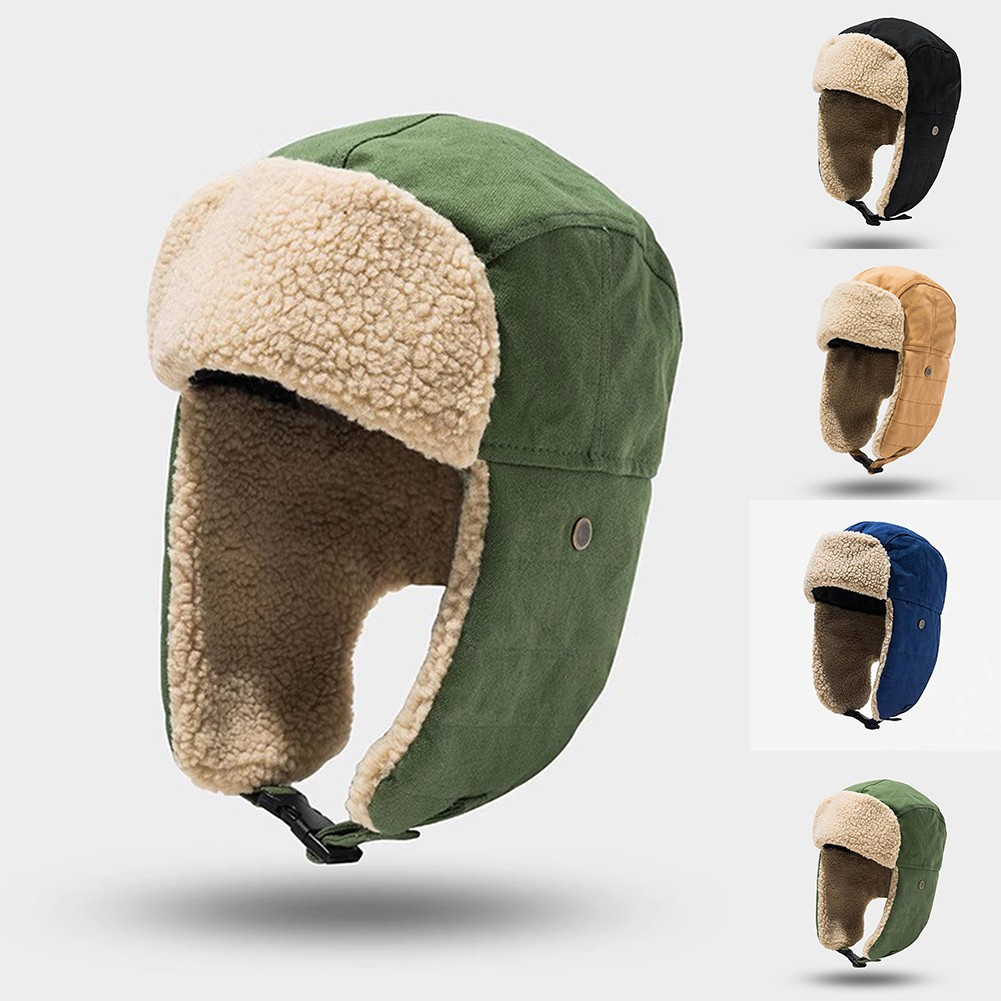 APL Cappello Marina Protezione Orecchie Ciclismo Nero Invernale Calore 21.3 23.6inch Cotone