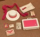 Vintage 1985 Day To Night Barbie Hat, Shoes, & Accessories