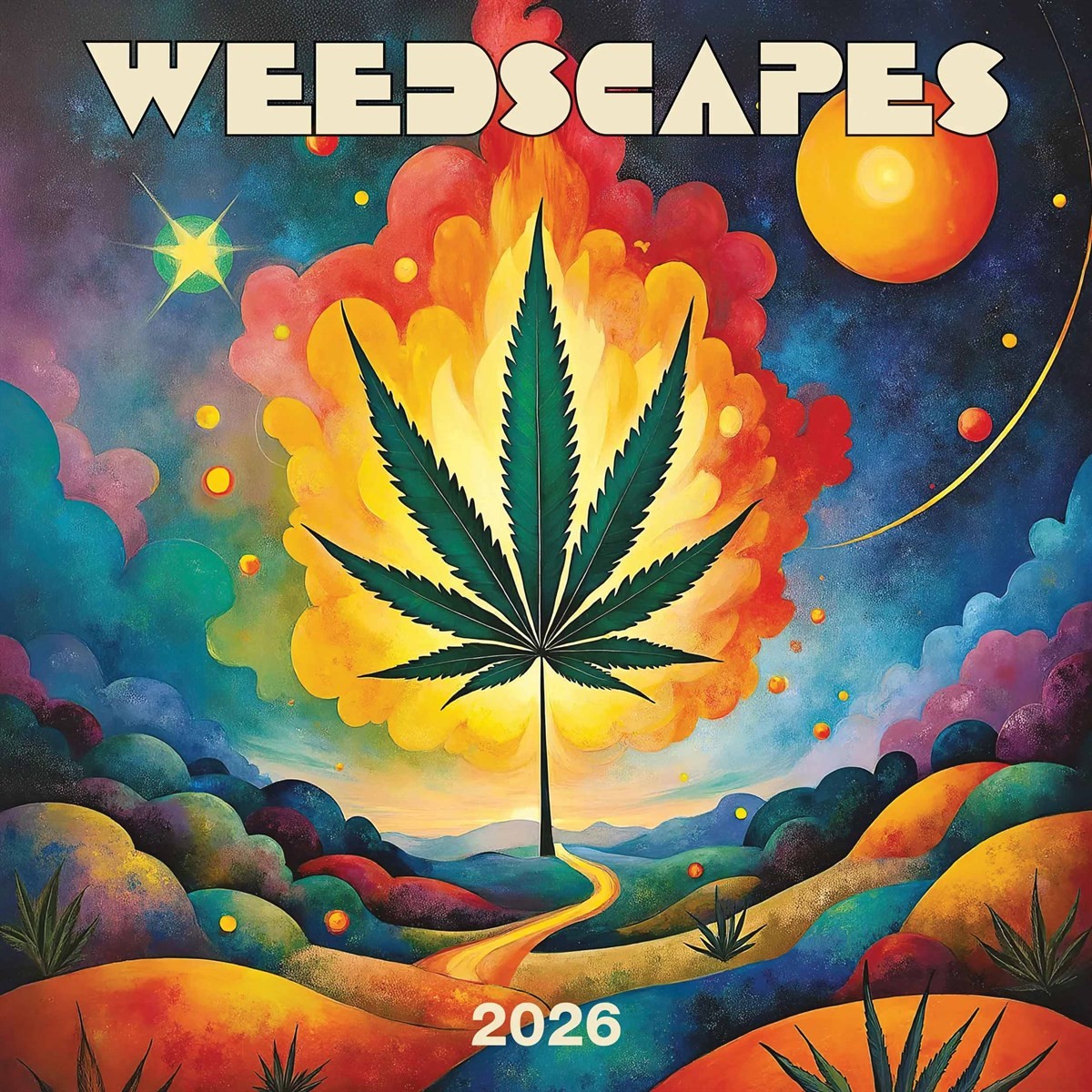 Weedscapes Calendar 2026, Wall Calendars, Month To View, Art, Gift