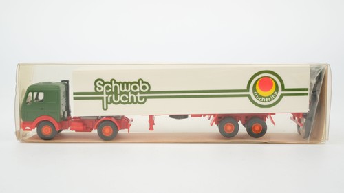 Wiking H0 27542 MB semirremolque de gran capacidad "Schwab Fruit"  | Zustand: Gebraucht