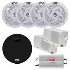 Pyle Marine Bluetooth Receiver, 4x 5.25" Speakers, 2x 3.5'' Speakers, Amplifier