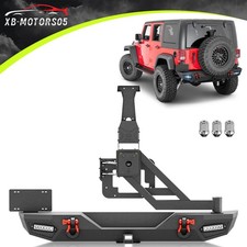 For 2007-2018 Jeep Wrangler Jk Jku Unlimited Rear Bumper With Spare Tire Carrier