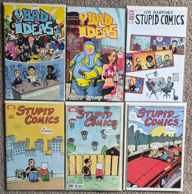 Jim Mahfood comic lot, Stupid Comics vol. 1 & 2, Bad Ideas