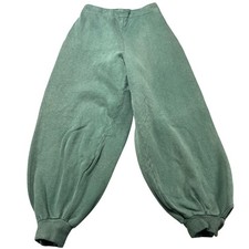 Vintage 40s Aldrich  Aldrich Sweatpants Men Green Fleece Lined Talon Zip Cuffed