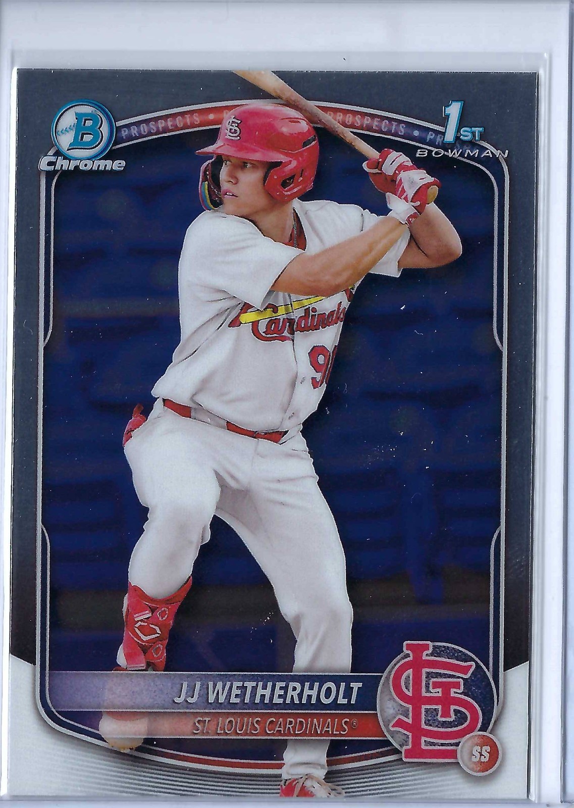 JJ Wetherholt Cardinals 2025 Topps Bowman Chrome 1st Rookie RC Card #BCP-22