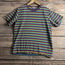 JW ANDERSON UNIQLO STRIPED T-SHIRT MENS LARGE CREWNECK TEE