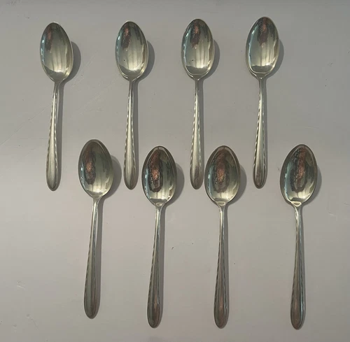 Vintage Towle 'Silver Flutes' Sterling Silver  8 Oval Teaspoons 6" Indiv Priced
