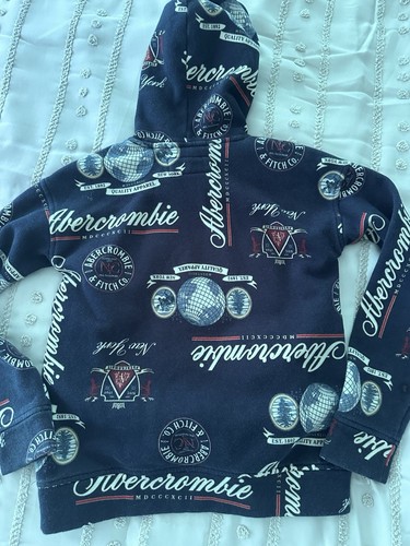 Boys Abercrombie And Fitch Logo Sweatshirt Blue Size 11/12 - Picture 5 of 5