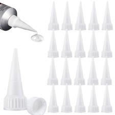 20 Pack Snip Tip Applicator Cap Compatible with E6000 Glue Tube White