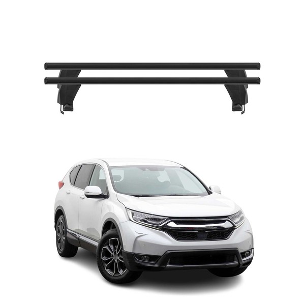 Menabo DachträGer GrundtäGer FüR Honda CR-V Mk5 2017-2022 50Kg Alu Schwarz 2 Tlg-image