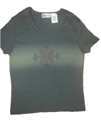 Vintage Faded Glory Babydoll Shirt Fairy Whimsy  Goth Witchy Fall Green Sz Small