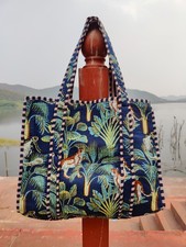 Quilted Tote Bag Lightweight Quilted Shoulder Bags Handmade Tote for Women