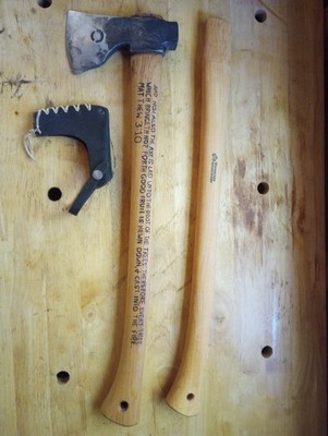 Les Stroud Bushman Wetterlings Axe with Sheath and Extra New Handle