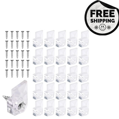 5/25 Pcs Mirror Hangers for The Wall, Mirror Holder Clips, Clear Plastic Mirror