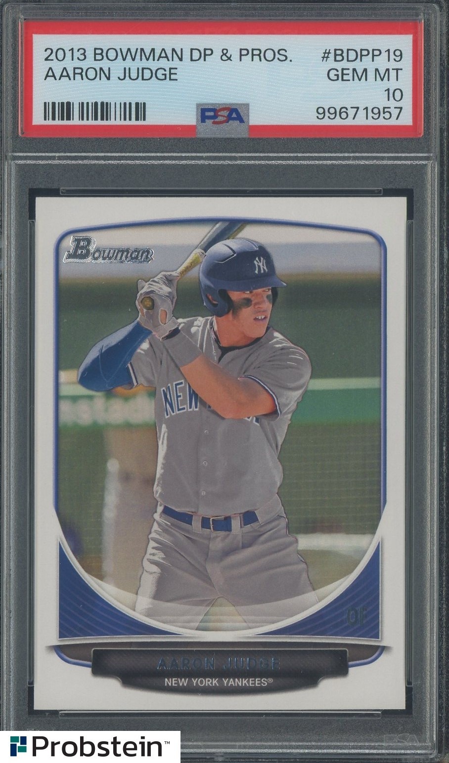 2013 Bowman DP & Prospects #BDPP19 Aaron Judge Yankees RC Rookie PSA 10 GEM MINT view 1