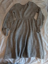 Emery Rose Women's Gray Sweater Dress Raglan Sleeves Medium