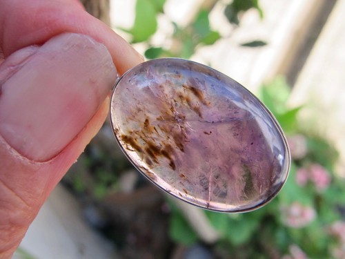 Natürlicher Kristall Amethyst Super Seven Anhänger Silber 925 Selten Natur AA Klasse