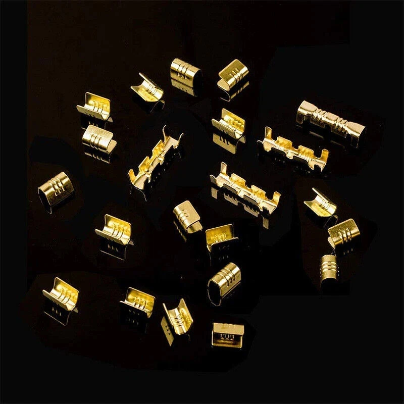 U-Shape Copper Ring Terminals 500-Piece Non-Insulated Crimp Spade Kit - Image 3 of 4