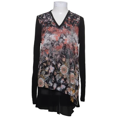 Per Una, top, taille : 40, noir/multicolore, lin/polyester/viscose #DeY - Photo 1/4