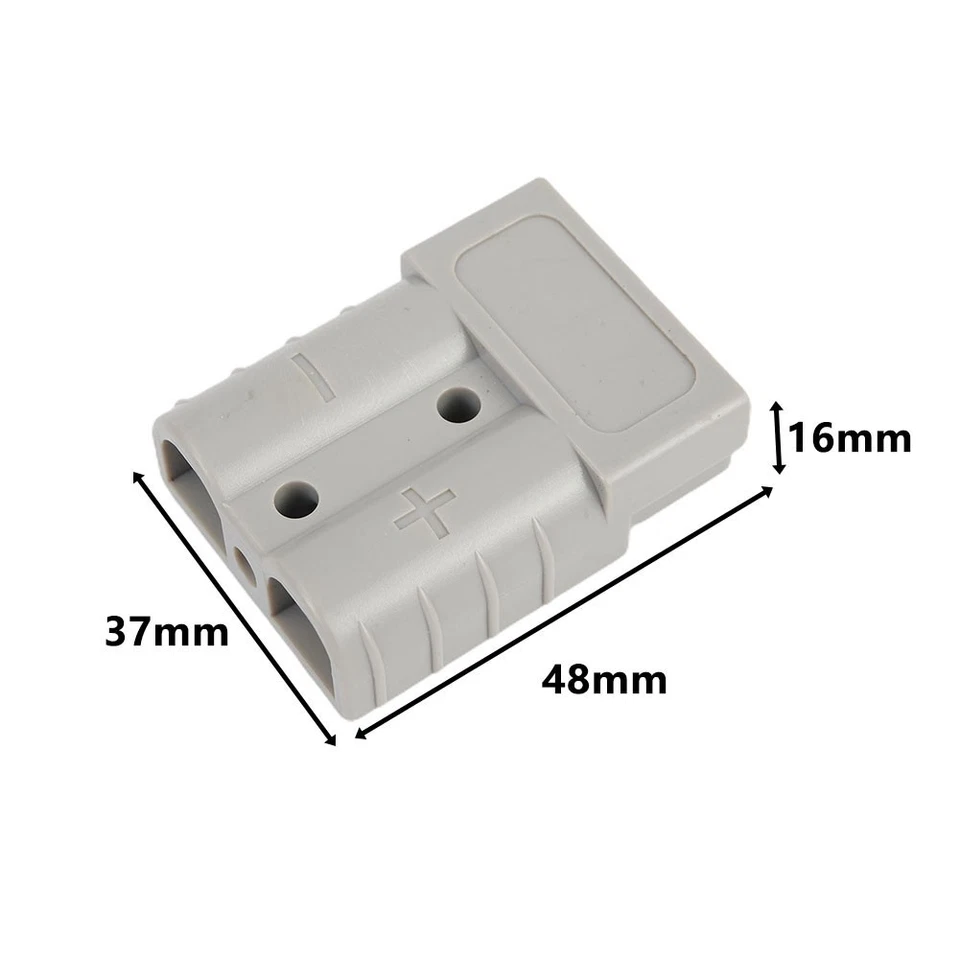 Muletto Batteria Connettore 2 Punti 48x37mmx16mm 50A 600V Rame Argento - Immagine 3 di 4