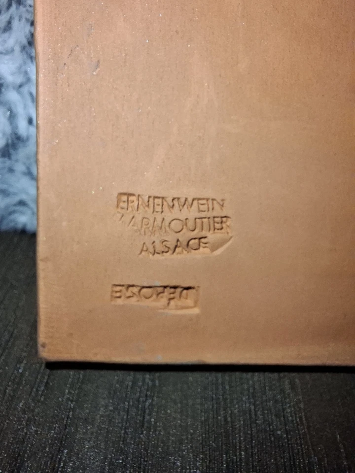 Plaque moule en terre cuite Ernenwein Marmoutier Alsace - Motifs Springerle - Photo 4/4