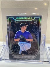 2019 Panini Obsidian Peter Lambert RC Electric Etch Purple #60 Rockies Mint