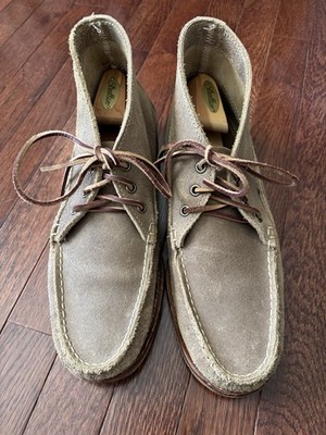 Maine Mountain Moccasin Boots 3 Eye Suede Men\'s 11.5D Tan Brown Chukka Dress Maine Mountain Moccasin Boots 3 Eye Suede Men main image 4