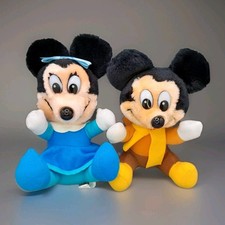 Vintage Disney Mickey  s Christmas Carol Plush Mickey  Minnie   LOT of 2