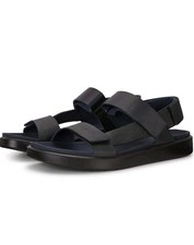 ECCO Flowt Marine Blue Leather Walking 3 Straps Sandals EU 46 Men's 12 - 12.5 US