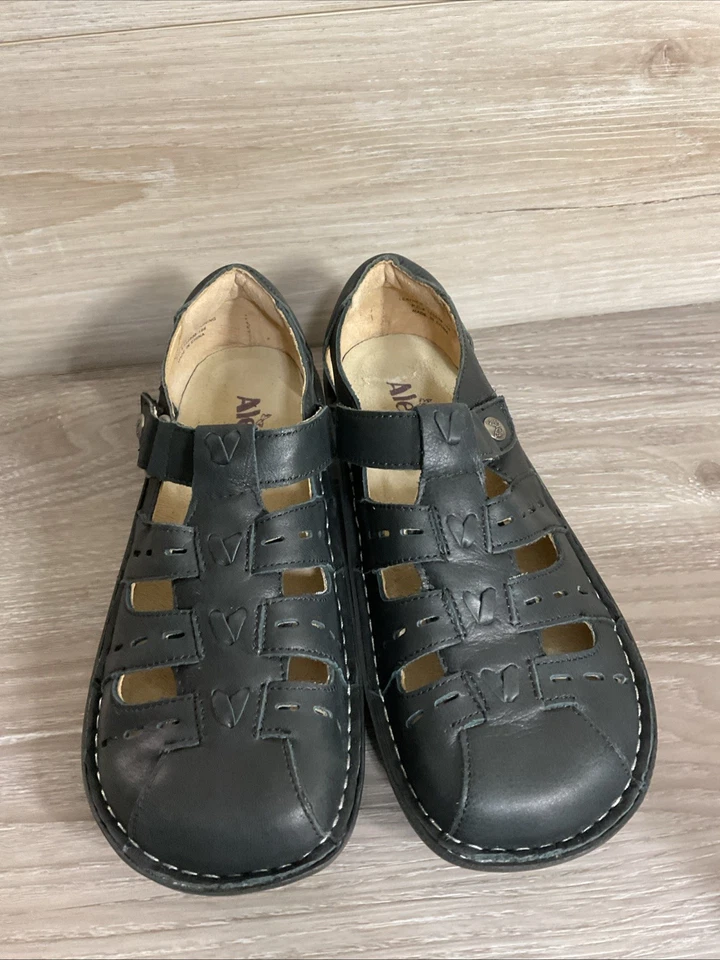 Alegria PG Lite Pesca Black Sandal Womens Sz 39 US 8.5 Leather Fisherman - Image 4 of 4