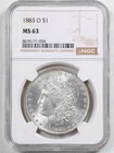 1883-O $1 Morgan Silver Dollar MS63 NGC 8676171-034