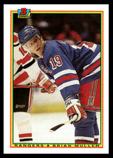 1990 Topps Bowman Brian Mullen #217 New York Rangers NHL Hockey Base Set 