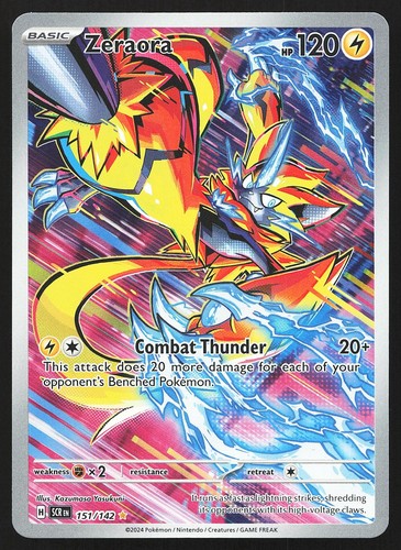 Zeraora 151/142 Stellar Crown Holo Illustration Rare IR Pokemon Card NM