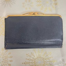 Vintage Fine Black Leather Passport Wallet, England, Mint Condition 