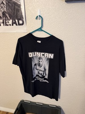 double-sided San Antonio Spurs player tee w-Tony Parker on one side& Tim Duncan